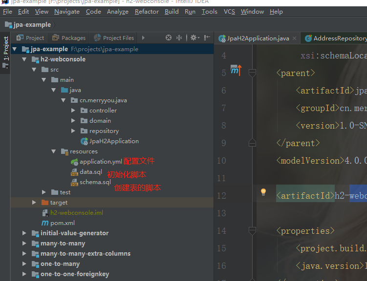 Spring Data JPA II Spring Boot Integrated H2