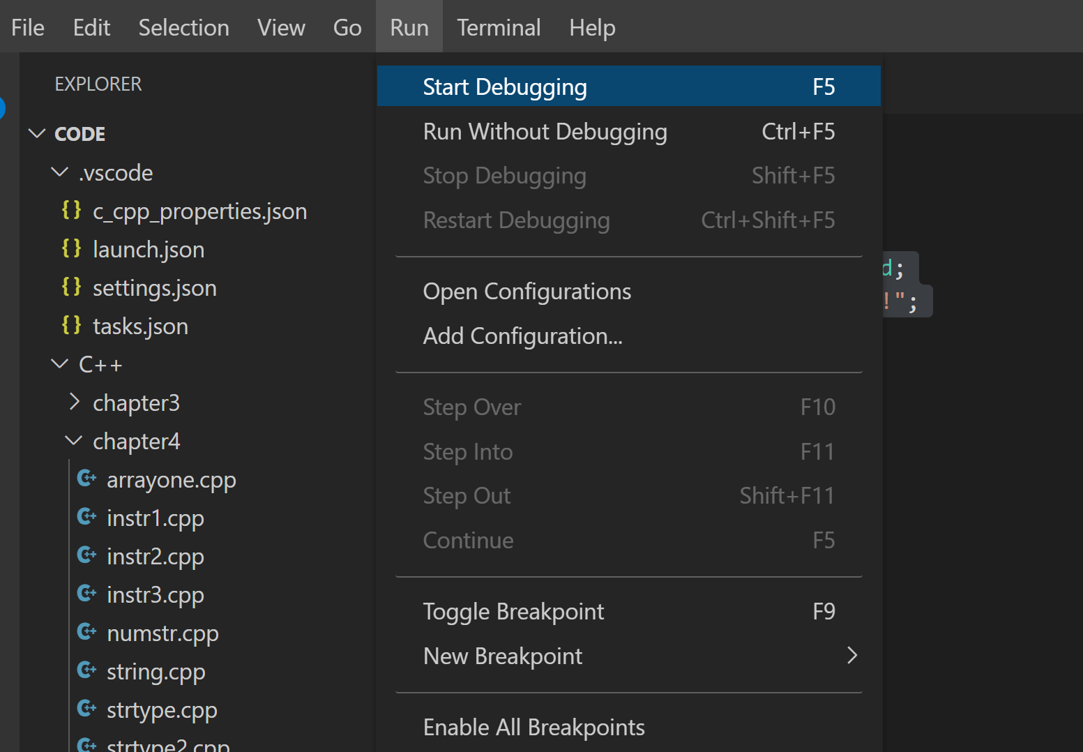 visual-studio-code-configuration-c-environment