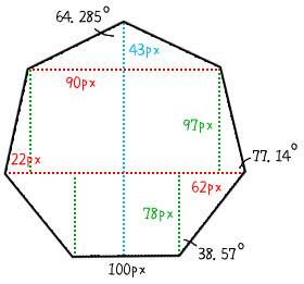 Regular polygon transformation of a single div (pure CSS)